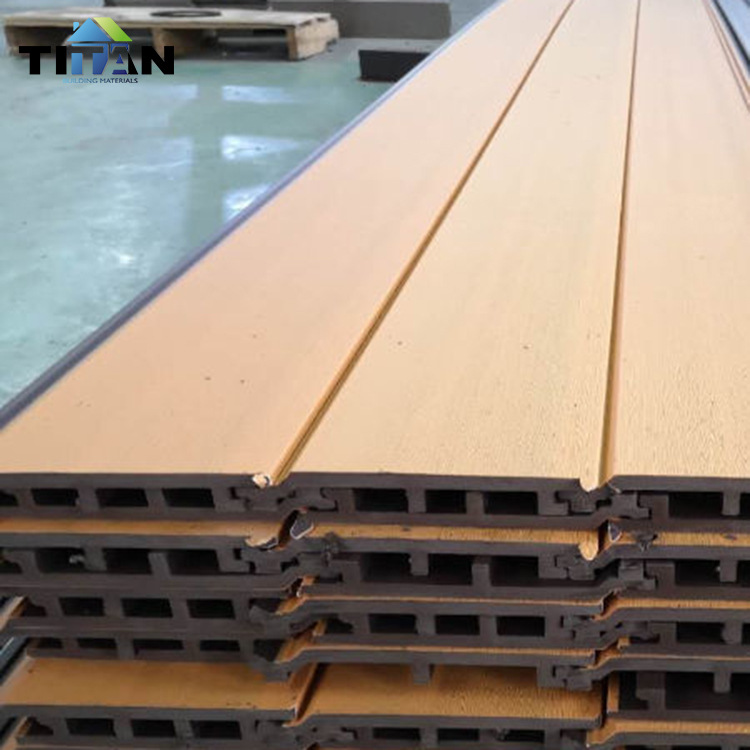 Exportación de comercio exterior Plástico de madera Techo al aire libre Balcón Villa Impermeable Antideslizante Jardín Tablero de pared de plástico de madera coextruida