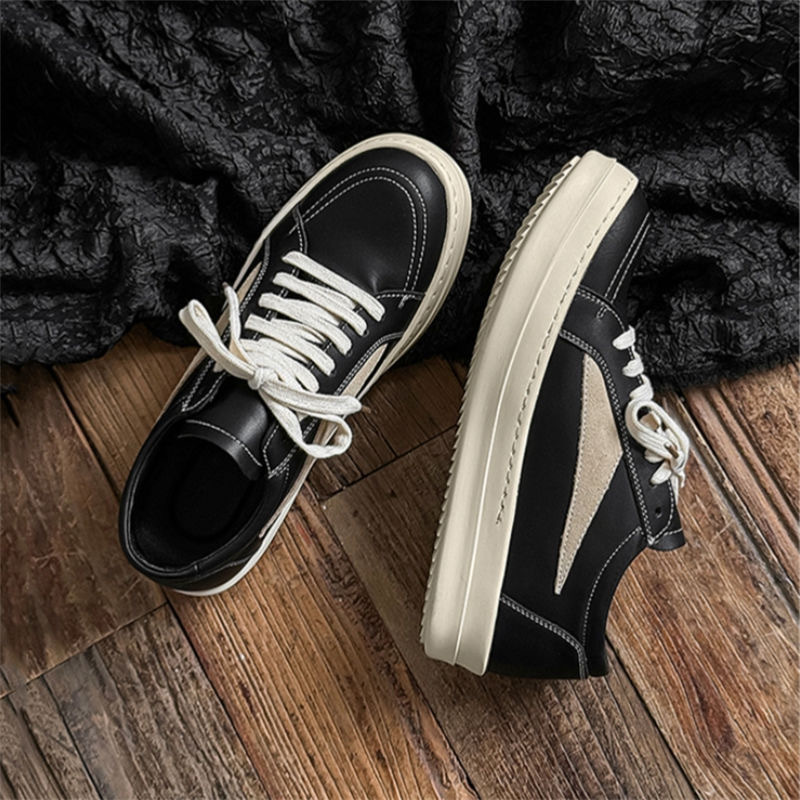 Men's American Style Retro Low-top Inverted Triangle cleanfit Niche Shoes Thick-soled All-match High Street German Training Shoes Trendy