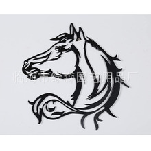 R^Horse Head Metal Sign WALL ART DECOR BLACK