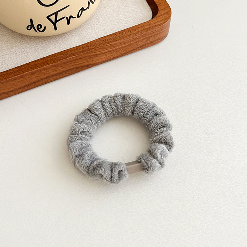 Otoño e Invierno anillo de intestino delgado elástico alto estilo coreano durable pelo no-daño felpa anillo de pelo simple Cola de Caballo cuerda de pelo cuerda de lazo de pelo femenino