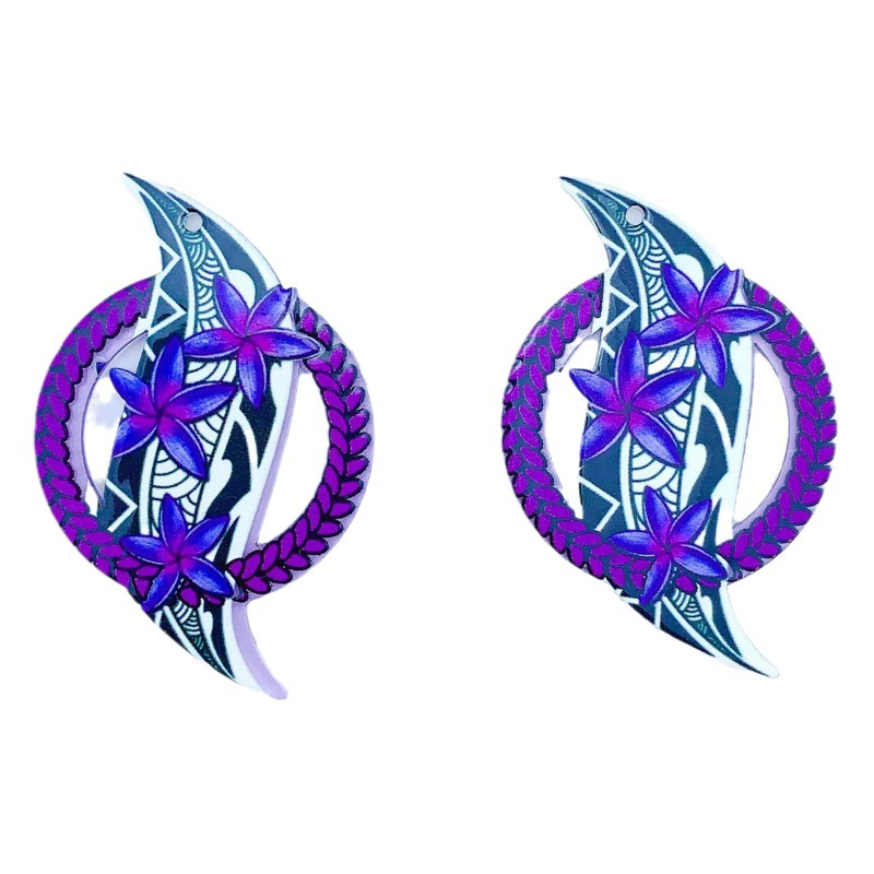 Акриловые трансграничные модные личности геометрическая фигура цветочные серьги DIY серьги сумка кулон ювелирные аксессуары