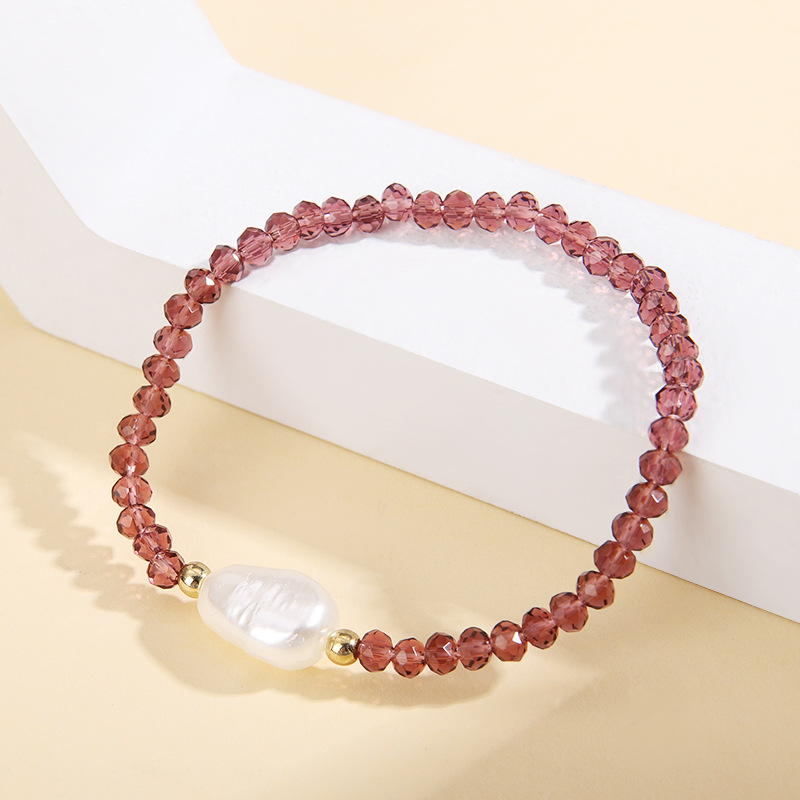 1 Piece Simple Style Geometric Glass Plating Unisex Bracelets