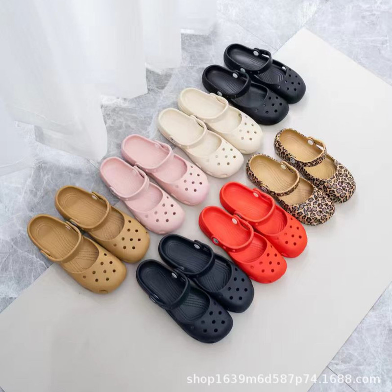 Ballet Cross Sandals, Clogs, Women's Non-Slip Sandals, Flat Summer Beach Shoes, Thick-Soled Casual Nurse Shoes