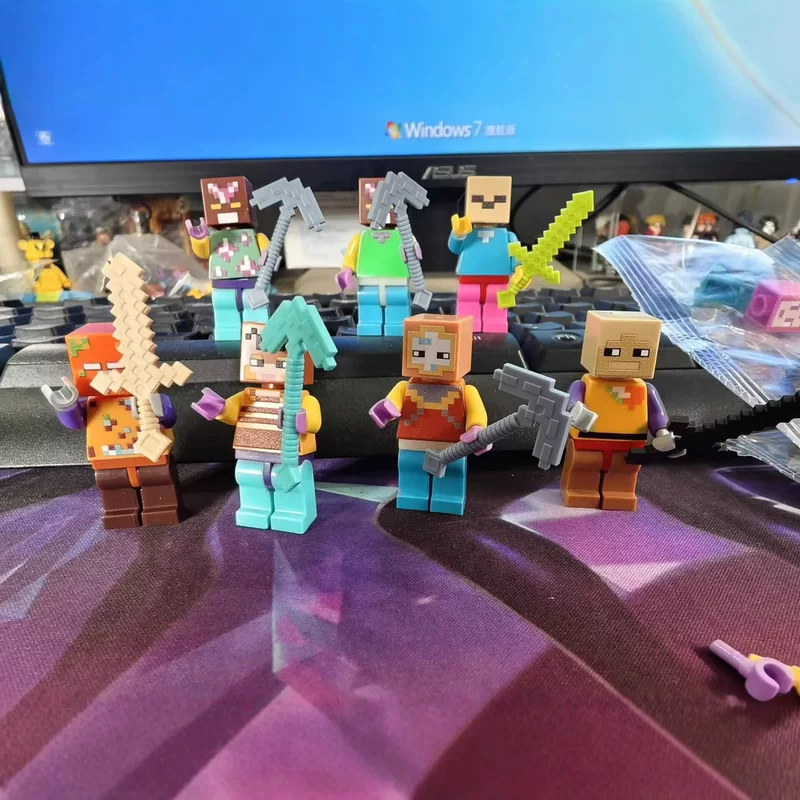 Lego, minifigures, constructor, magnetic toy, square head, Birthday gift