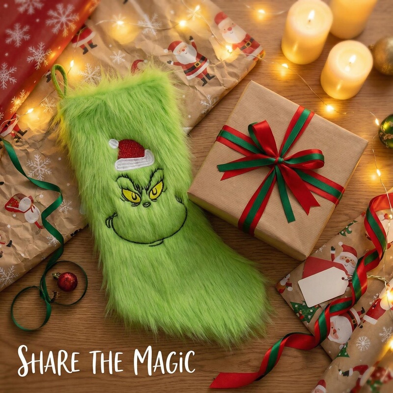 Christmas Socks Grinch 20inch Christmas Sock Gift Bag Fireplace Decoration Christmas Socks Christmas Decoration Supplies Christmas Socks Grinch 20inch Christmas Sock Gift Bag Fireplace Decoration Christmas Socks Christmas Decoration Supplies