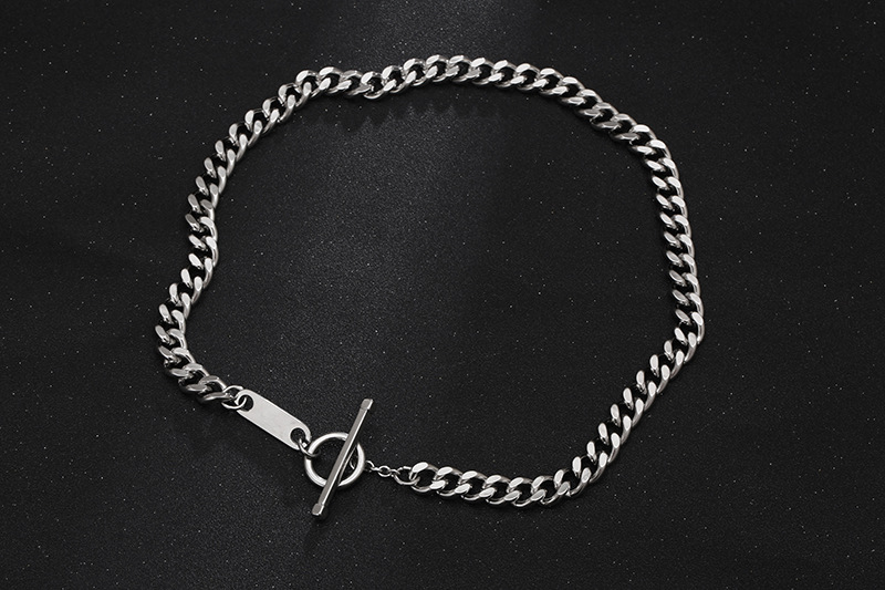 Hip-hop Rock Geometric Titanium Steel Polishing Chain Men's Necklace display picture 4