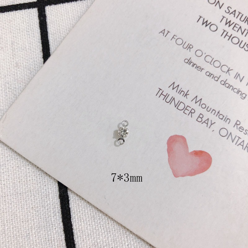 3mm doble colgante blanco K