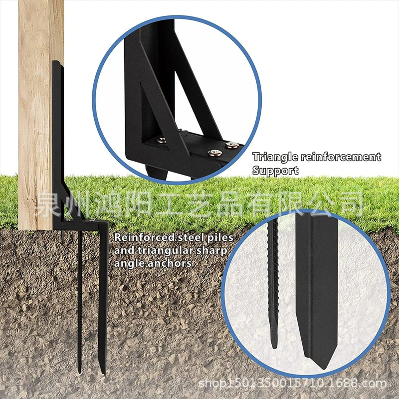 Коробка для ремонта столбов забора, сверхмощный анкерный винт для фиксации, ремонт поврежденных знаков на столбах ворот забора.