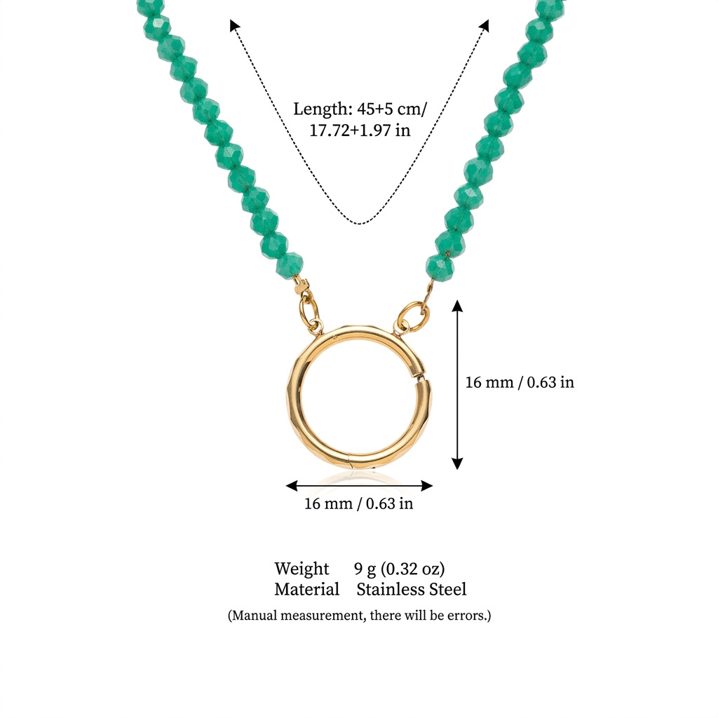 Chaîne de boucle de perle verte