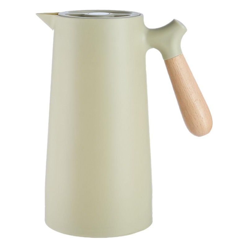 Hervidor térmico estilo escandinavo de 1L, termo de vidrio interior, ideal para café o agua caliente, diseño doméstico elegante