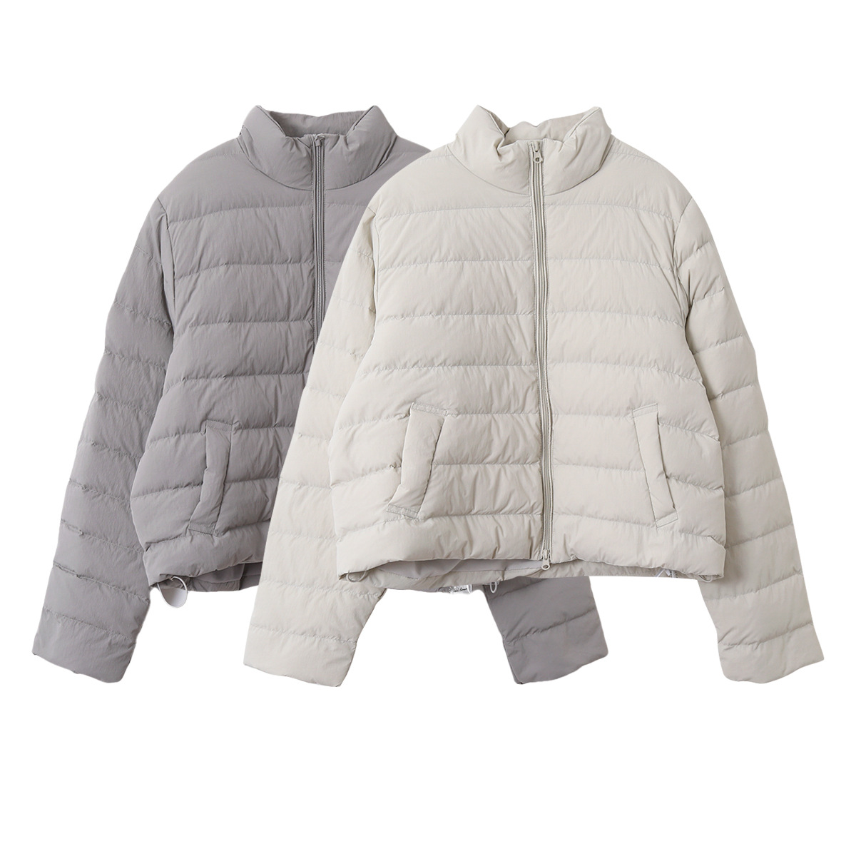 Ribs down Jacket Women's 2025 Winter New Loose, Light and Warm Stand-Up Collar Short down Jacket 11067