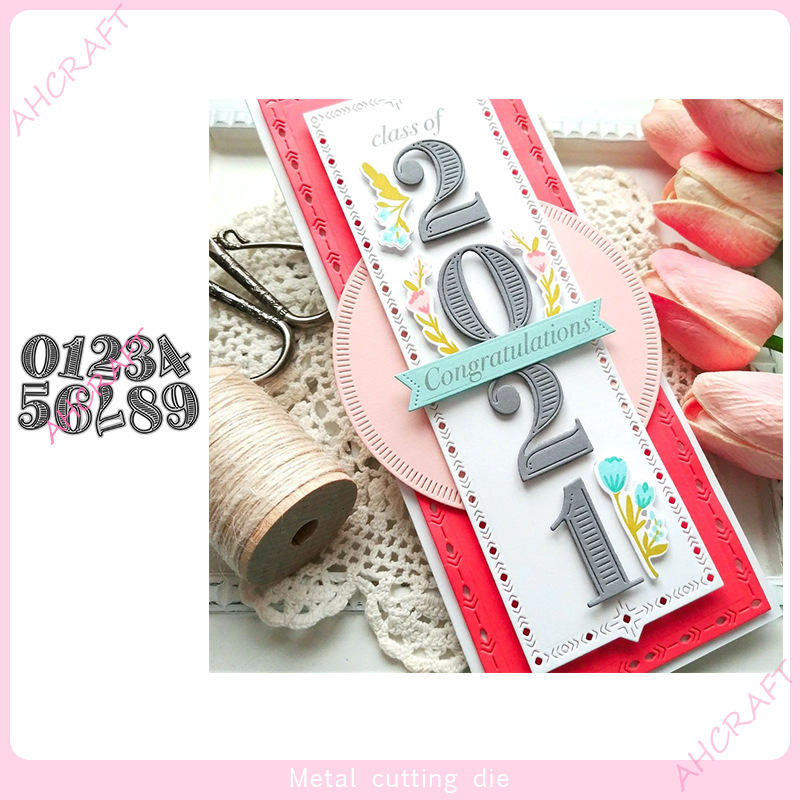 3936 Digital 0-9 Metal Carbon Steel Die DIY Cutting Die Cross-border Supply July New 2022