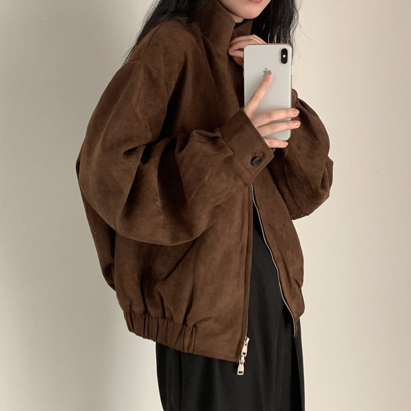 Retro velvet demi-season small short jacket