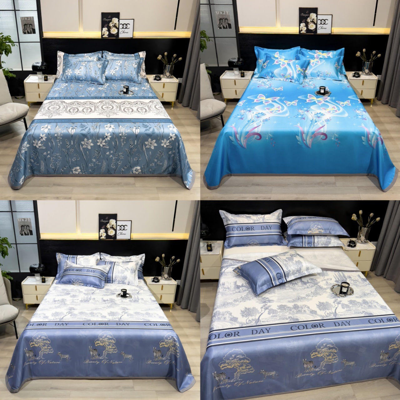 Estera de hielo fresca caja de regalo dormitorio cama transpirable lavable verano estera de hielo de tres piezas de regalo de apertura de promoción