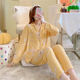 2024 New Cotton Silk Pajamas Women's Spring and Autumn Long Sleeve Thin Suit Tiktoon Internet Celebrator Cartoon Printed Rayon Home Clothes