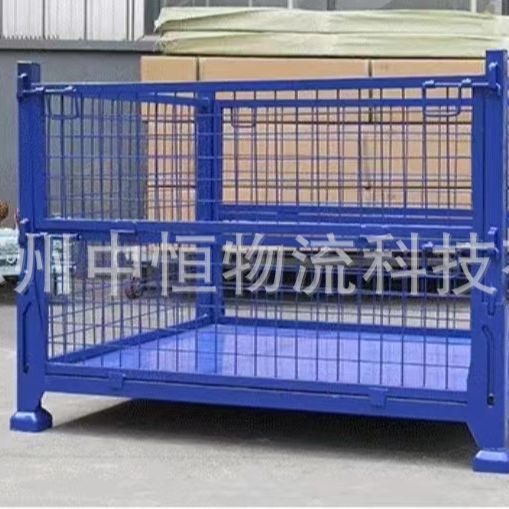 网格托盘周转储物笼网笼仓储笼重型可折叠铁框铁皮周转网箱