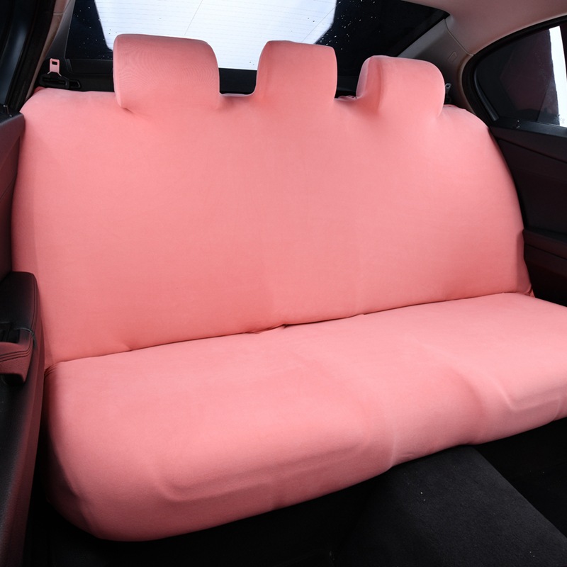Thickened elastic car rear seat cover made of German velvet fabric, integrated backrest and seat cushion cover, suitable for all seasons