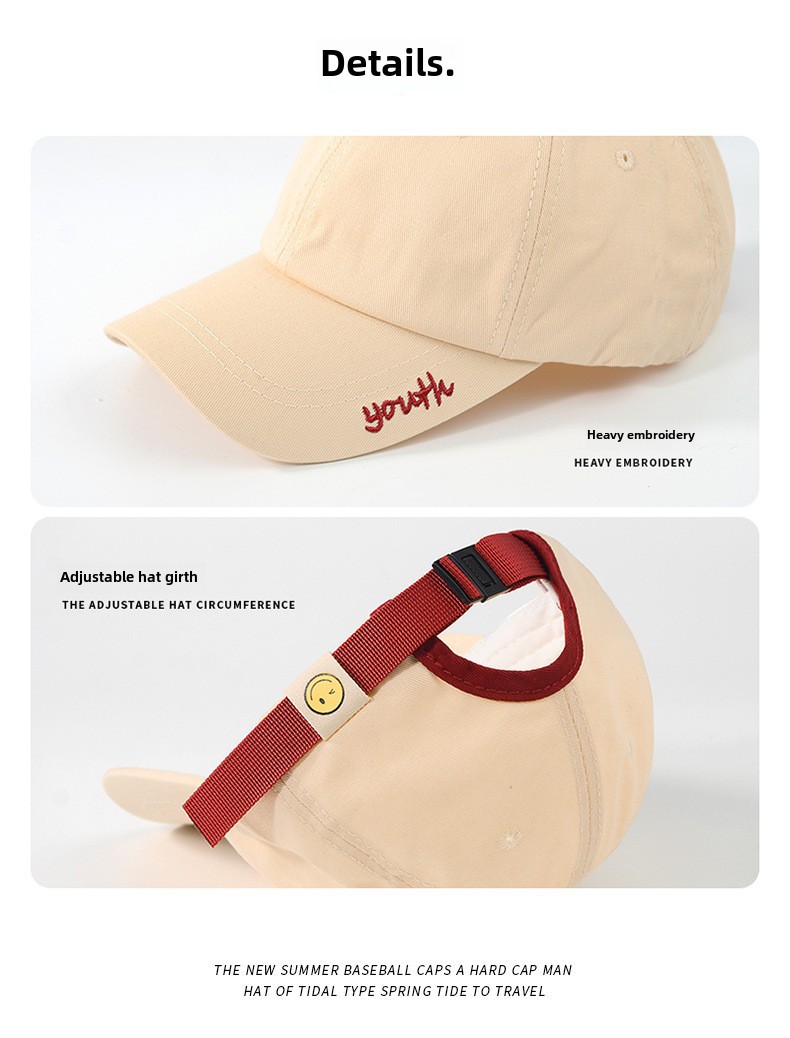 Cappellino da baseball beige da donna stile giapponese morbido_voghion.com