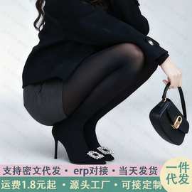 厚黑打底裤袜子女秋冬季加绒加厚光腿神器压力天鹅绒黑色连裤袜