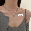 Pendant stainless steel hip-hop style, brand ring, necklace, small design chain, trend of season