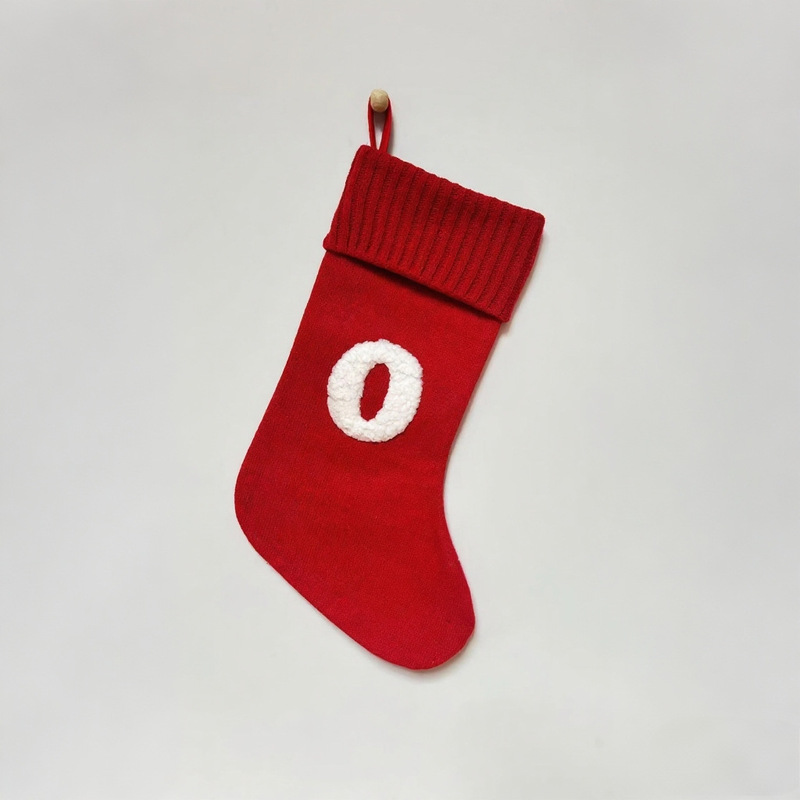 新しい赤いクリスマス装飾ニットレターソックスクリスマスソックスクリスマスツリーペンダント装飾クリスマスソックス|undefined