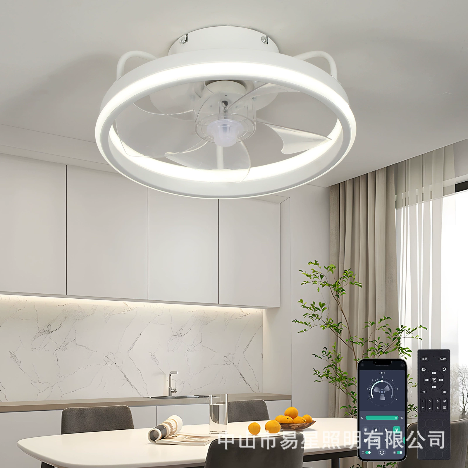 Потолочный вентилятор-светильник для трансграничной торговли, кованый, в ретро-индустриальном стиле, светодиодный, с регулируемой частотой вращения, для ресторанов, от производителя, энергосберегающий, с регулировкой яркости