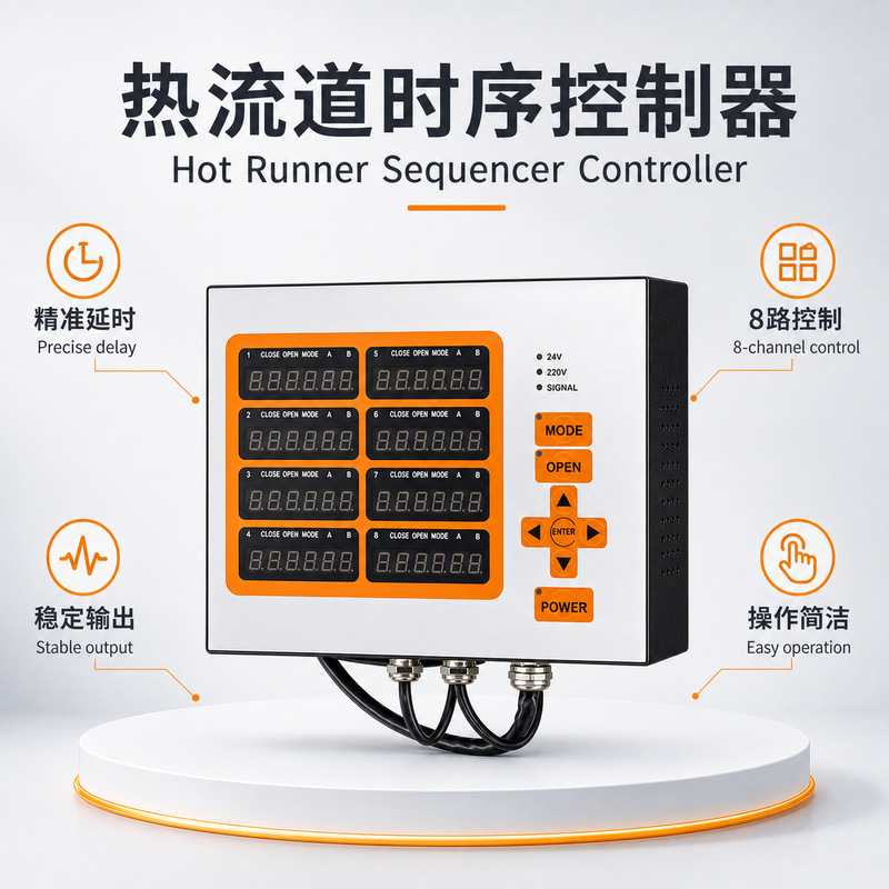 Hot Runner Sequence Controller, Valve Timing Sequence Delayer, Injection Molding Intelligent 8-Group Valve Timing Controller