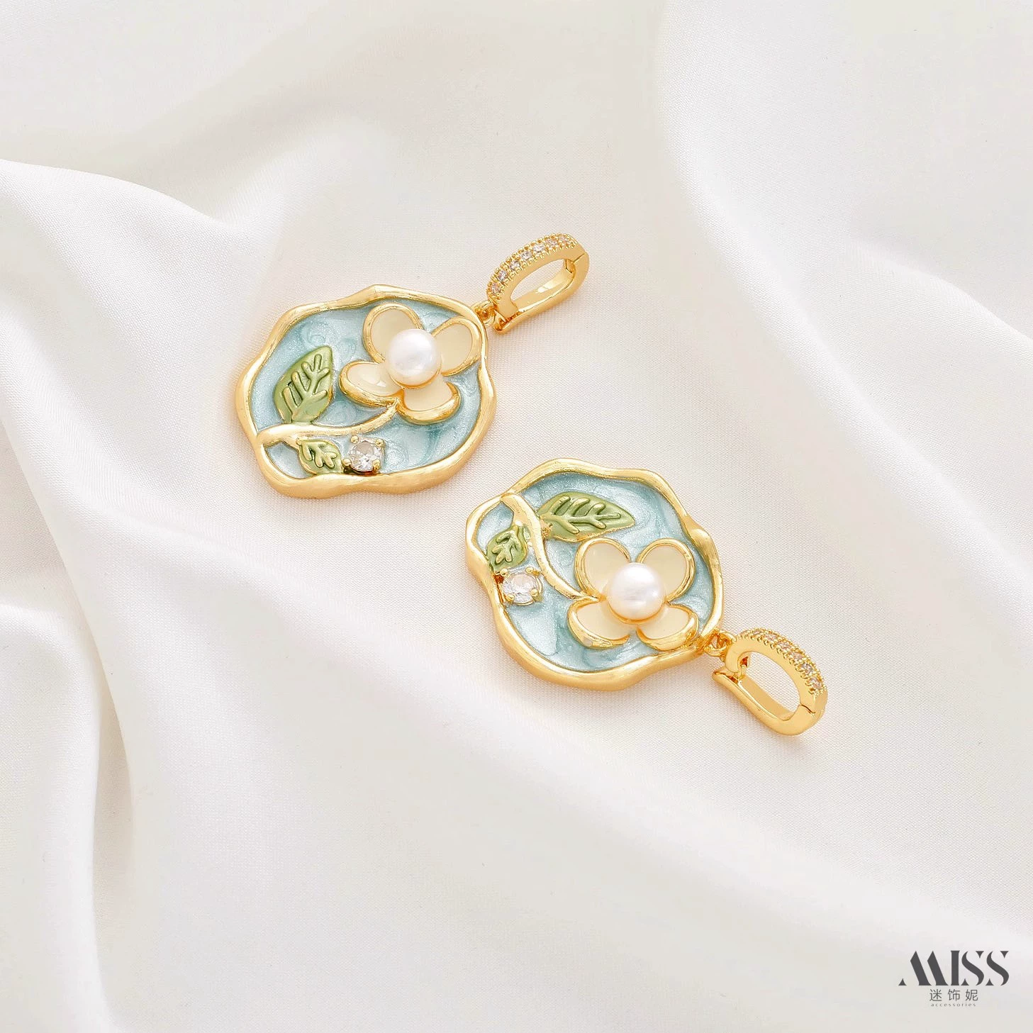 Мод pendant из органического жемчуга, свитер, аксессуар, ручная роспись, цветочная, китайский стиль, стиль высокого качества