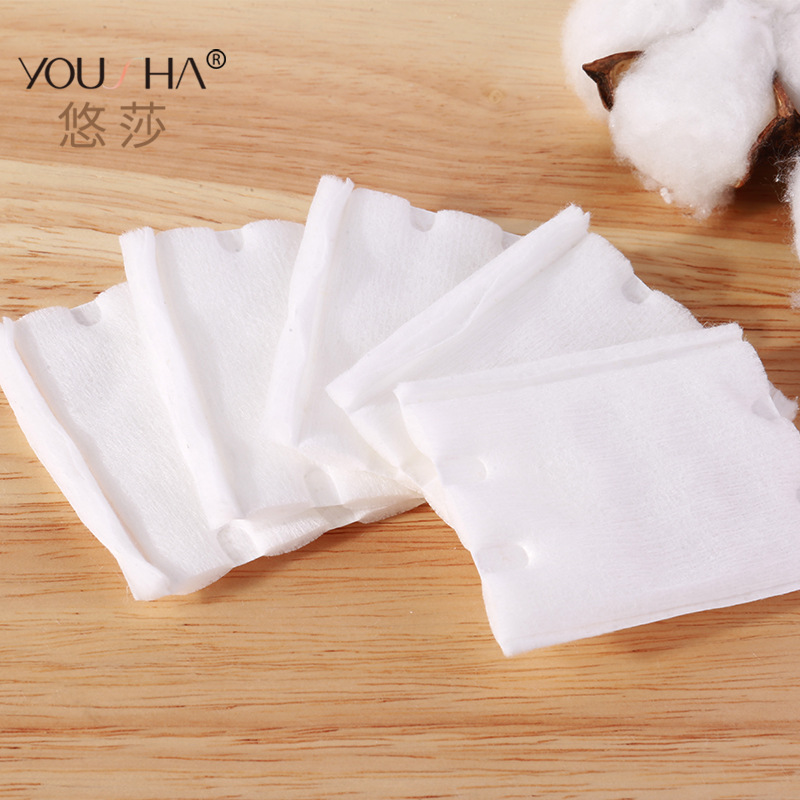 Yousha maquillaje de doble cara de algodón 222 piezas bolsa engrosada removedor de maquillaje de algodón delicado Bloqueo de agua removedor de uñas pieza de algodón YV029