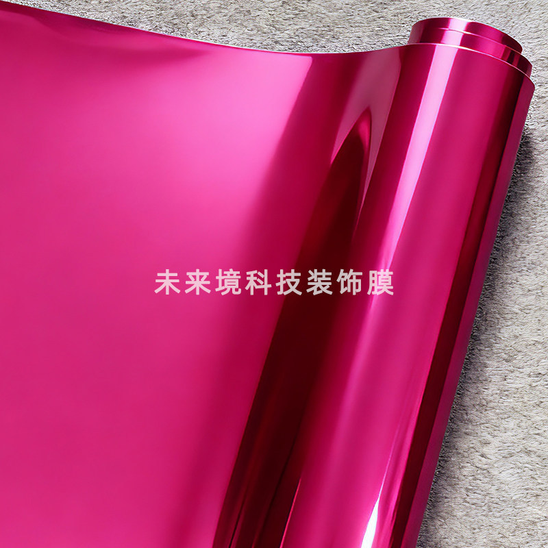 PET mirror electroplating film, shiny silver-gold electroplating, tungsten steel gray, green, purple, red, blue motorcycle car color change film