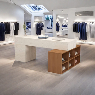 Sjn Clothing Store Island Display Table Displays Women's Clothing Store with Simple Modern Display Cabinets in the Middle of the Flowing Water