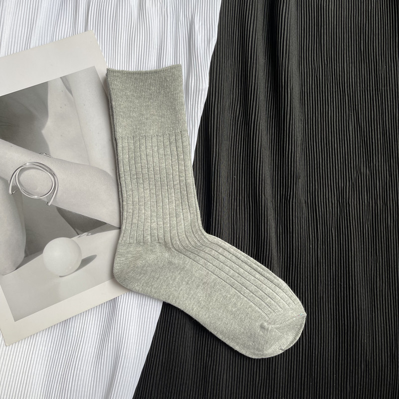 Simple Style Style Simple Style Unisex Solid Color Cotton Crew Socks A Pair