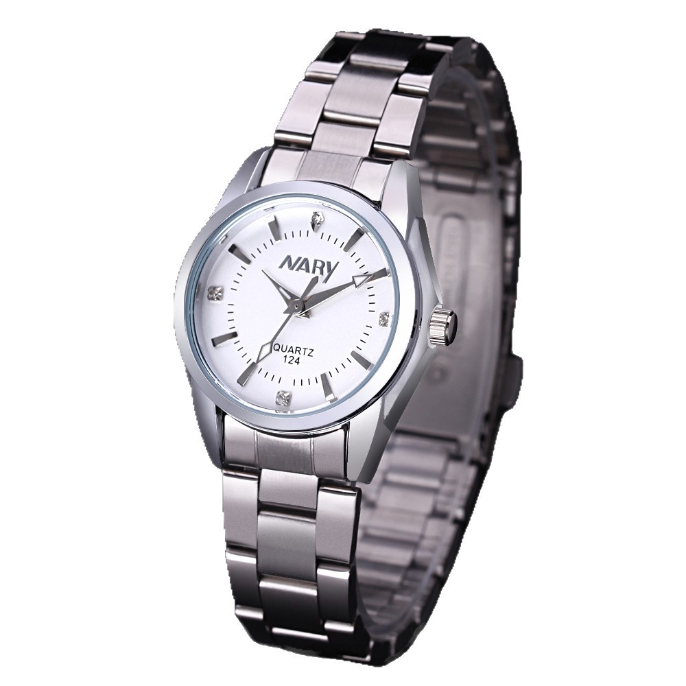 NARY/NARY Internet Celebrity Watch mujer elegante diamante incrustado simple impermeable reloj de cuarzo reloj de mujer al por mayor 124