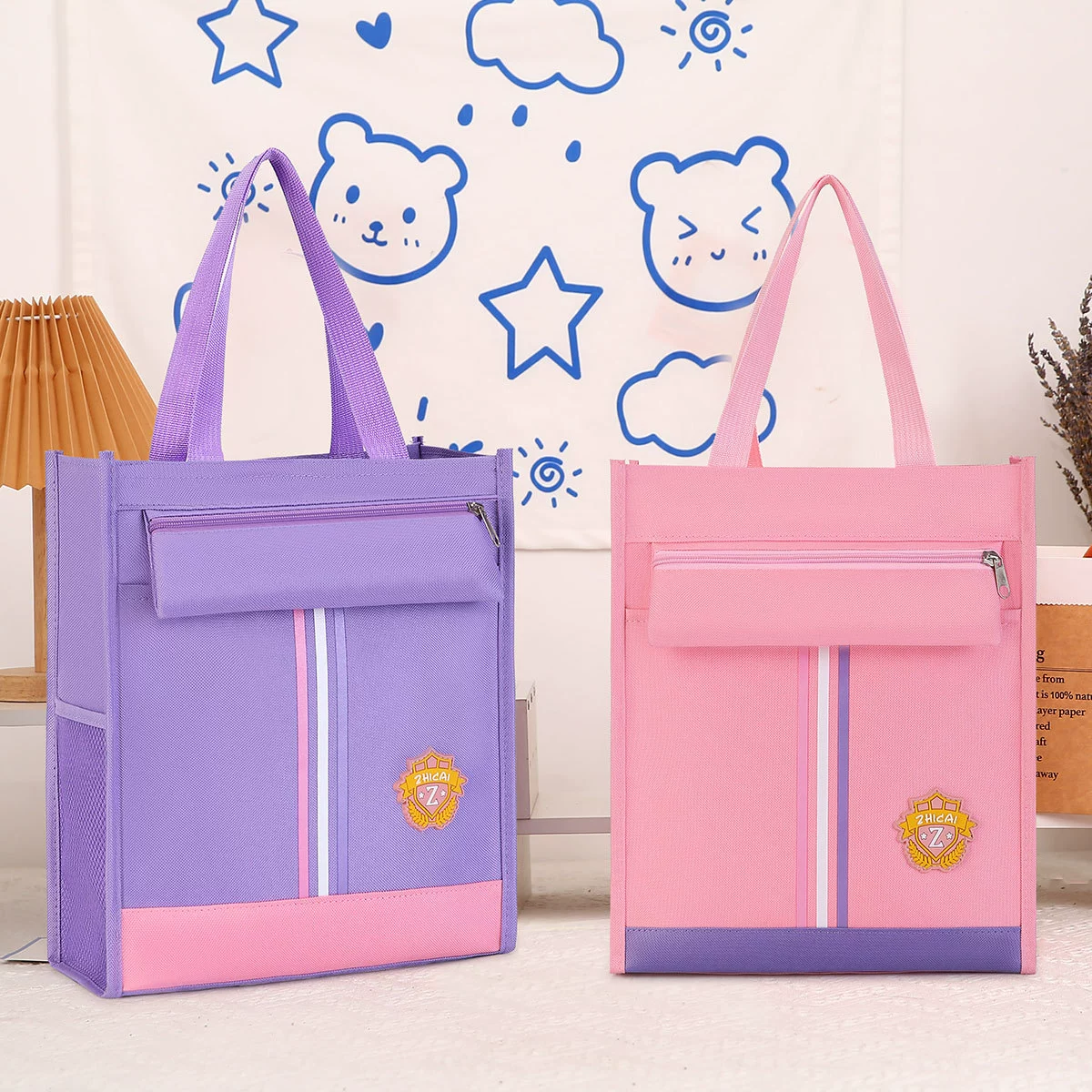 High quality study bag, pack, universal handheld book bag for folders