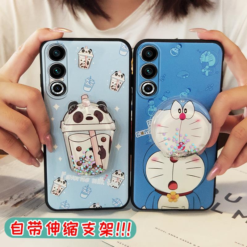 适用魅族20手机壳散热潮流趣味透明防尘旋转质感个性液态可爱