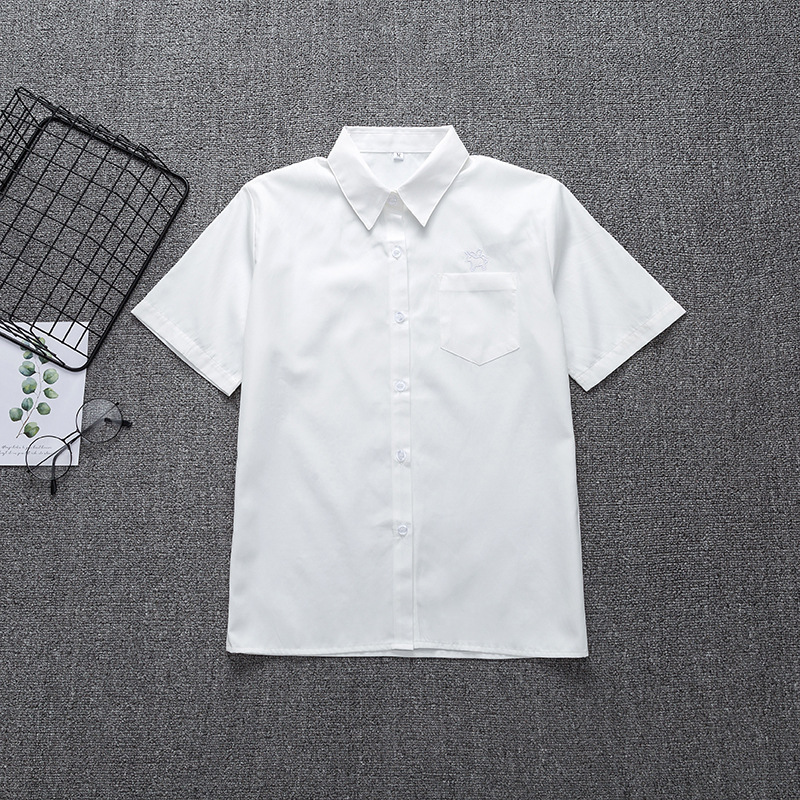 YS024*Tip neck short -sleeved unicorn (milk white)