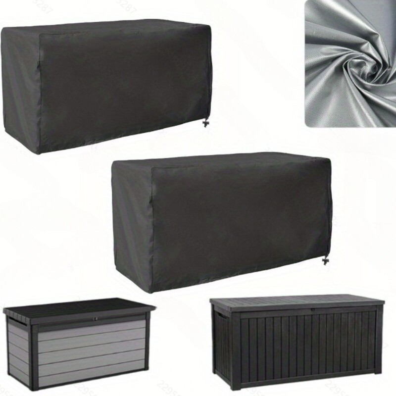 Deck Cover Dust Cover 210D Black Silver-Coated Oxford Cloth Bottom with Drawstring Waterproof and Anti-Uv Cover