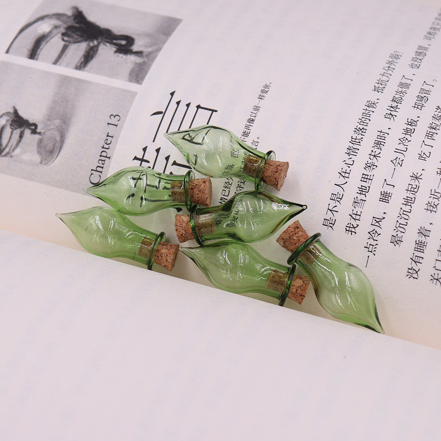 5g Weight Ornaments Jewelry Making Type 2.5-3CM Jewelry Making Size Drift bottle Classification 1 Piece Quantity Wooden plug, Glass Material Geometric Pattern Simple Style Style 1 Piece 2.5-3CM Wooden Plug Glass Geometric Drift Bottle 3