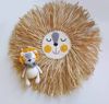 ins Northern Europe originality manual weave lion modelling Pendants Children&#39;s Room Wall Cartoon decorate prop