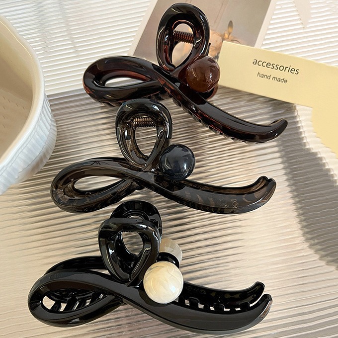 高级感美拉德抓夹大号女2025新款后脑勺鲨鱼夹头发发夹气质发饰夏 4