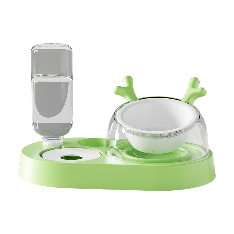 Tazón para mascotas Tazón doble de cerámica Bebida automática Tazón para comida para perros Teddy Tazón para arroz Bebida para mascotas Alimentador para perros Gato