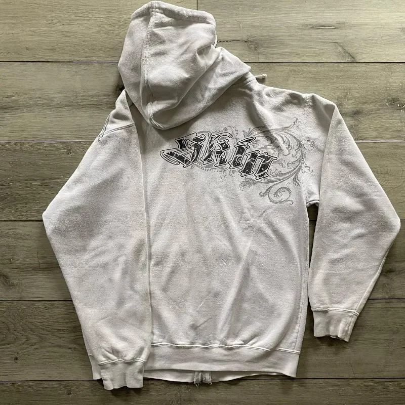 Men's Clothing Men's Y2K Streetwear Hoodie With 3D Hip-Hop Print, Loose Fit Casual Pullover, Zip-Up Fashion Sweatshirt For Urban Style_voghion.com