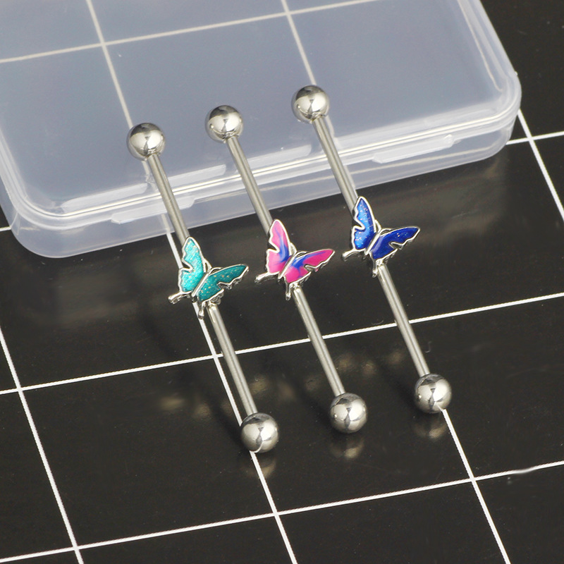 Labret piercing jewelry detail image