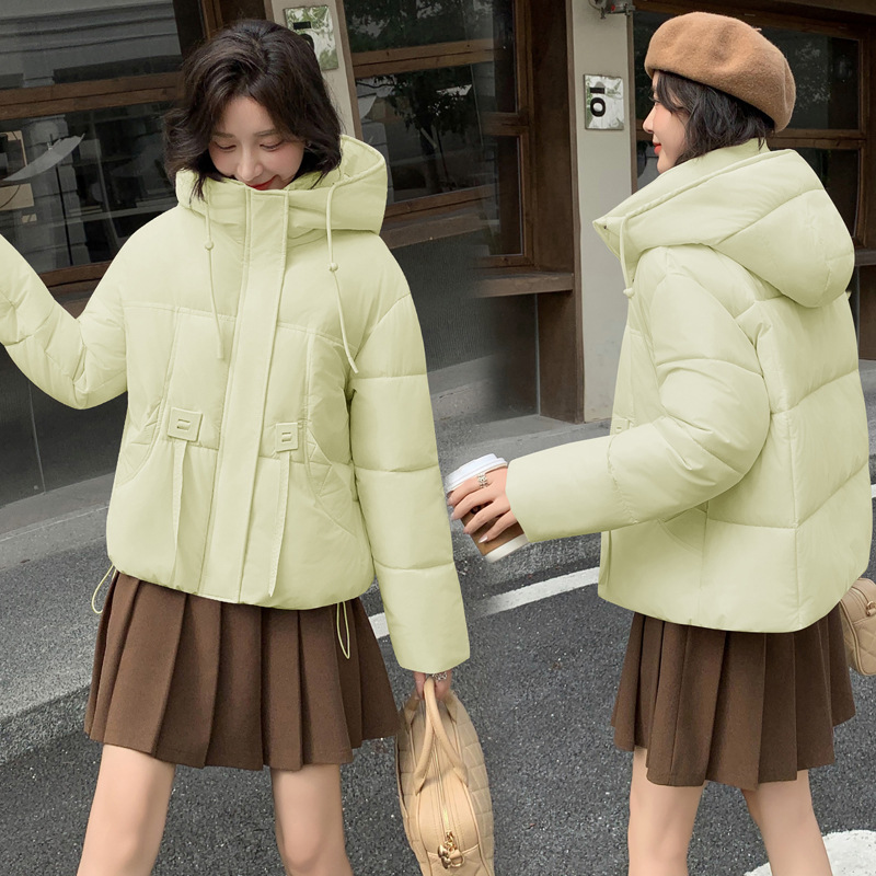 Algodón corto para mujeres 2025 nueva moda de invierno de estilo coreano abrigo de algodón plumón suelto y grueso chaqueta de algodón de fragancia