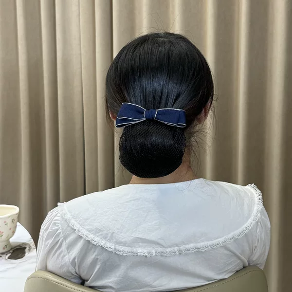 Head Flower Professional Hair Net Female Net Bag Nurse Bank Stewardess Hotel Employee Hair Headband Bow Simple Hair Accessories