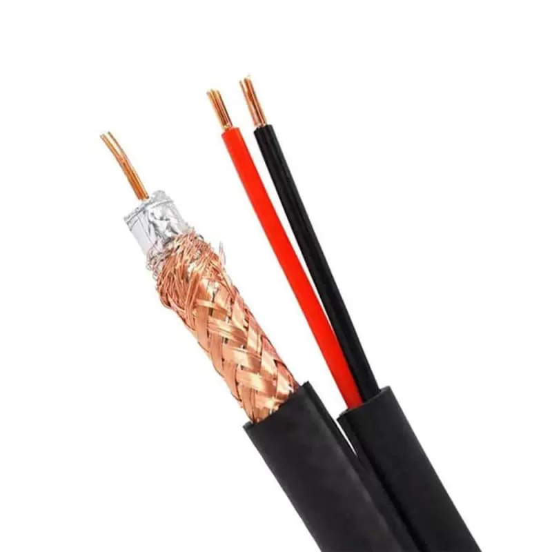 RG59+POWER/RG58/RG6 纯铜导体同轴电缆 足标家用电视信号屏蔽线