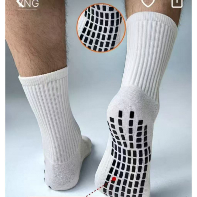 Calcetines de fútbol antideslizantes de color sólido de Amazon transfronterizos, calcetines de baloncesto deportivos resistentes al desgaste y amortiguadores de pegamento para hombres transpirables image 8