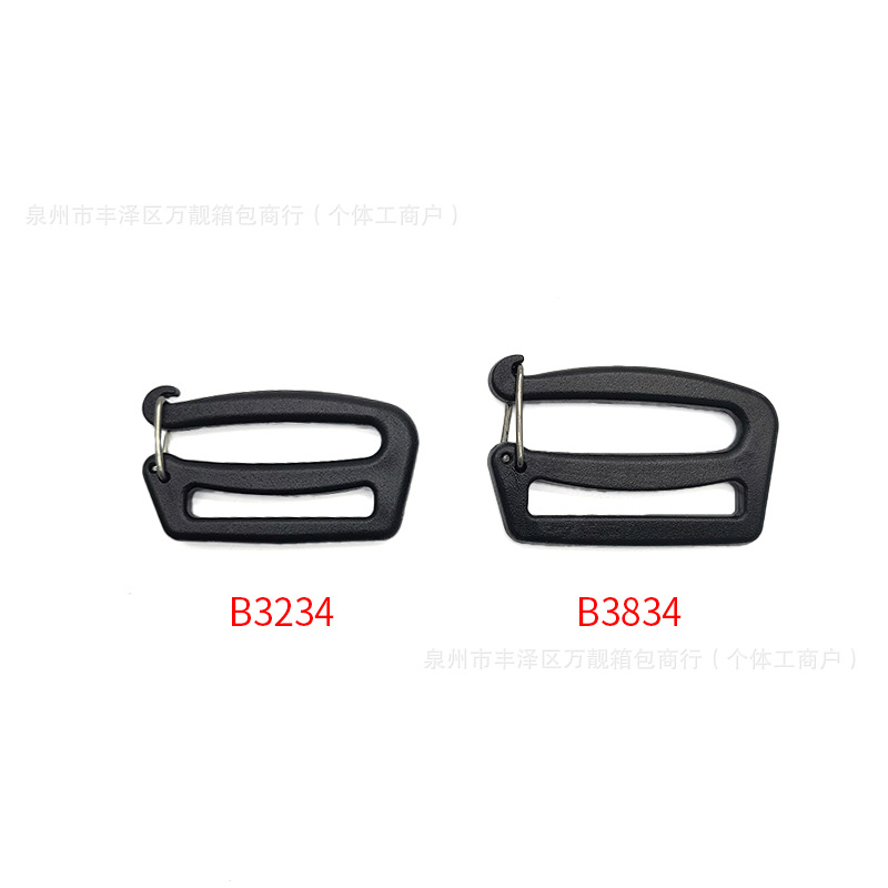 Factory Direct Source Open-Ended D-Ring Buckle, Thickened Strap Adjustment Buckle, No-Sew Iron Hook Buckle, 9-Shaped Insert Buckle