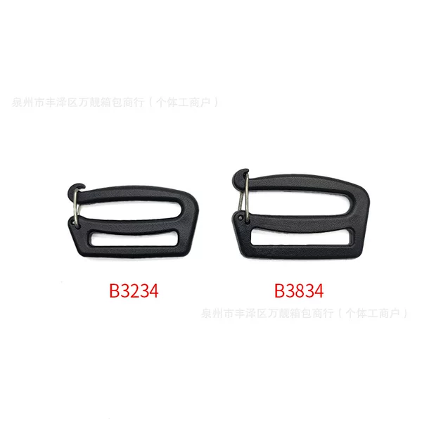 Factory Direct Source Open-Ended D-Ring Buckle, Thickened Strap Adjustment Buckle, No-Sew Iron Hook Buckle, 9-Shaped Insert Buckle