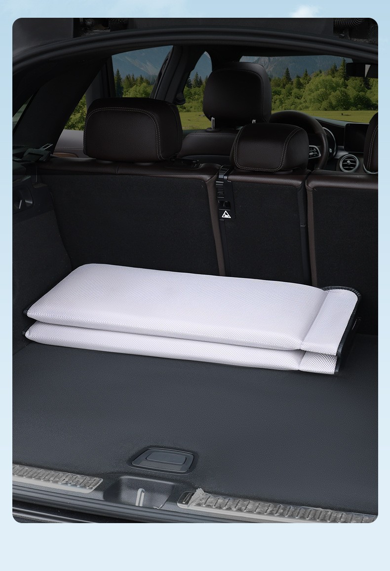 Car Rear Seat Single-Sided Ice Silk Sleeping Mat, Foldable Car Mat, Universal for Sedans, No Inflation Needed, Car Travel Bed